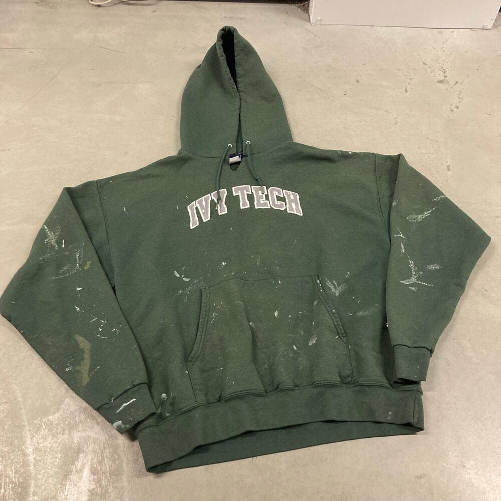 vintage y2k paint splatter champion hoodie